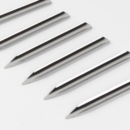 6 Pcs 6 Inch Metal Lab Spatula Micro Lab Scoop Spatula | Bead Scoop with Rounded Pointed Ends for Small Beads Laboratory Sampling Spoon for Mixing Powders Pastes Transferring Tool