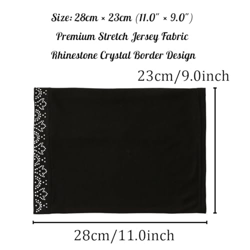 Yeieeo Women's Stretch Tube Hijab UnderCap Solid Color Hijab Headscarf For Women Lightweight Hats Breathable Liner 2pcs/4pcs - color: Black+white 1