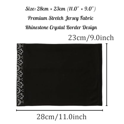 Yeieeo Women's Stretch Tube Hijab UnderCap Solid Color Hijab Headscarf For Women Lightweight Hats Breathable Liner 2pcs/4pcs - color: Black+white 1