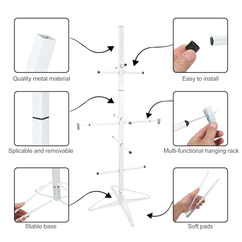 Hockey Gear Drying Rack for Drying and Storing Adult and Child Sports Metal Hockey Equipment Drying Rack-4 Additional Hanging Clips