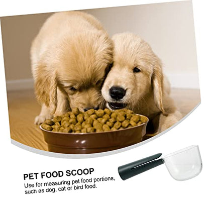 Angoily 1pc Plastic Pet Food Scoop Measuring Scale for Dog and Cat Lightweight and Wear-resistant Food Spoon for Precise Pet Portioning Transparent