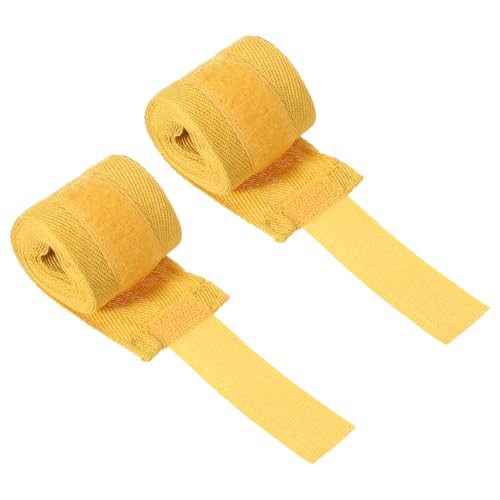 PATIKIL Boxing Hand Wraps, Elastic Boxing Wraps Cotton Fist Mitts Wrist Straps Protection for Muay Thai Martial Art - color: Yellow, size: 98 inch