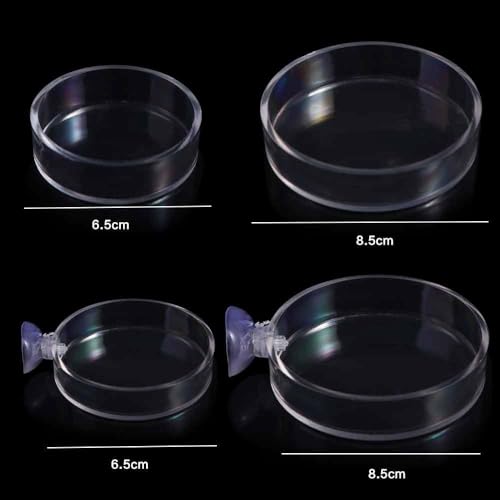 Shrimp Food Box, Round/Square Practical Fish Feeding Bowl, Acrylic Transparent Aquarium Accessories Fish Feeding Dish Shrimp Food Feeding Circle(D) - style: D