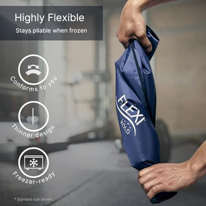 FlexiKold Gel Soft Flexible Ice Packs for Injuries - Reusable Freezer Cold Pack, Cold Compress & Cooling Gel Pad for Face, Shoulder, Hip, Leg, Arm, Ankle & Foot Injury - Medium - 7.5” x 11” - size: Medium (Pack of 1)