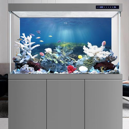 AWERT Ocean Floor Fish Tank Background Underwater Stone Aquarium Background 36x24 inches Vinyl - size: 36x24in/90x60cm