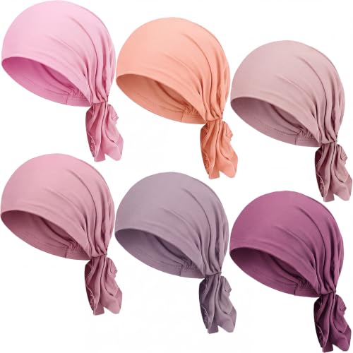 Syhood Slip on Pre Tied Head Scarves for Women - color: Purple Series