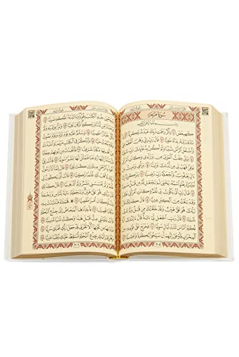 ihvan online Muslim Prayer Rug Set, Islamic Dowry Gift Box for Men & Women, Shawl, Kufi Hat, Digital Beads Counter, Quran Gift, Elegant Islamic Gifts Set for Ramadan & Eid & Wedding, White - color: White