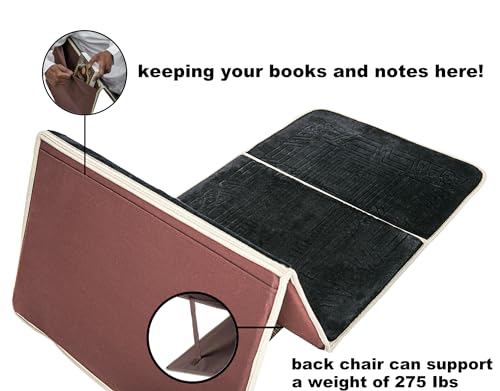 Prayer Rug with Back Support, Foldable Meditation Floor Chair (Black) | Carrying Pocket, Thick Padded Islam Janamaz for Women and Men, Soft Foldable Travel Islamic Sajadah Carpet - color: Black