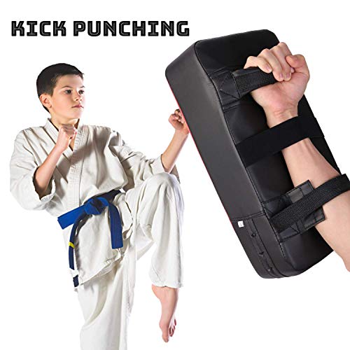 Odoland Punching Mitts Kick Pack Set, Boxing Mitts Focus Pads, Taewondo Kick Pad, Great for Boxing, Kickboxing, Karate, Muay Thai, MMA Training