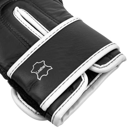 Venum Shield Pro Boxing Gloves - color: Black/White, size: 12oz, style: Hook and Loop