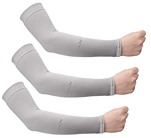 Bacophy 3/6 Pairs UV Protection Cooling Arm Sleeves Women Men, UPF 50 Arm Cover - color: 3-pairs Grey