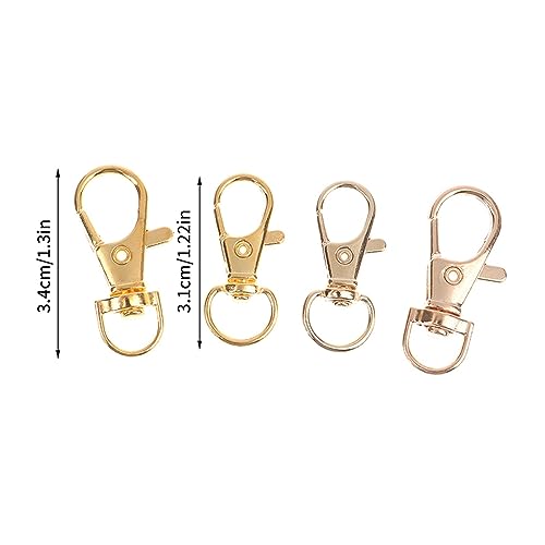 BREAKA 10Pcs/Set Metal Swivel Lobster Hook Clasp Keyring Snap Clasp Bag Jewelry Lanyard Trigger Buckle DIY Bag Accessories (Color : A) - color: A