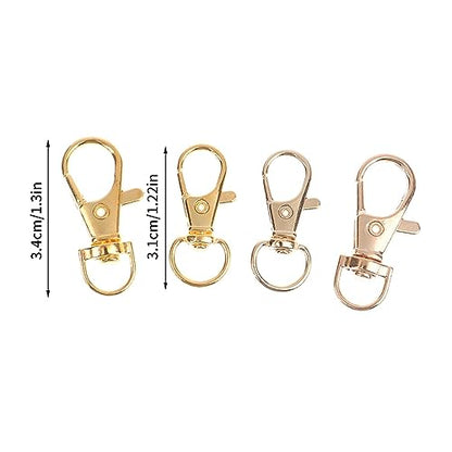 BREAKA 10Pcs/Set Metal Swivel Lobster Hook Clasp Keyring Snap Clasp Bag Jewelry Lanyard Trigger Buckle DIY Bag Accessories (Color : A) - color: A