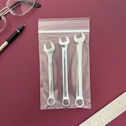 Plymor 4 x 6 inch, 4 Mil Zipper Reclosable Bags (Case of 1,000) | Heavy-duty plastic for hardware, crafts, beads, jewelry, cosmetics, candy, snacks & small parts - size: 4" x 6" (1,000 Count)