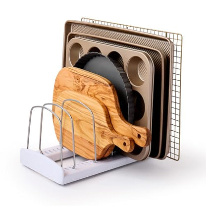 YouCopia StoreMore Bakeware Rack, Adjustable Dividers, Baking Pan Organizer - size: Bakeware Rack Premium