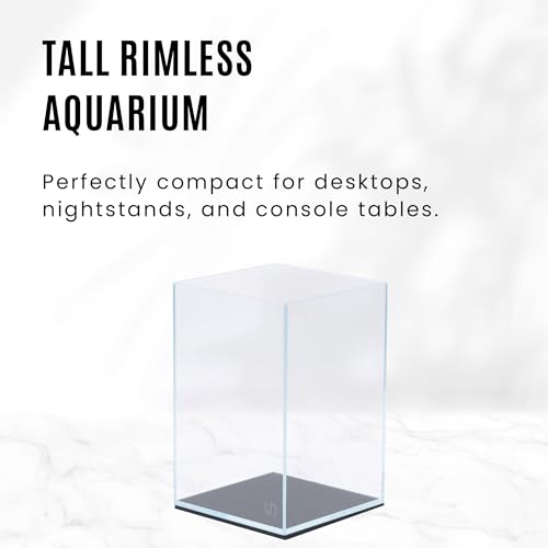 UNS Ultra Clear Rimless Tank - 10.6GAL | 40.5L - 11.81x11.81x17.71 | 30x30x45 CM, 5mm Glass Thickness, Leveling Mat Included - Low Iron, High Clarity Fish Tank w/ 45° Mitered Edge - [30T] - size: [30T] - 10.6 Gal - 11.81 x 11.81 x 17.71 in