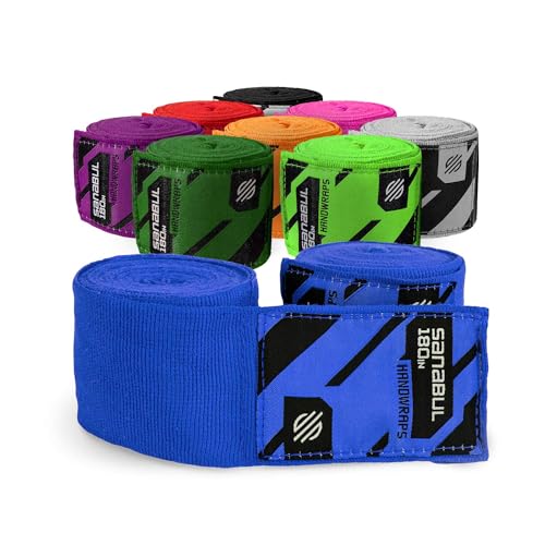 Sanabul Elastic 180 inch Boxing Hand Wraps for Boxing Gloves Muay Thai Kickboxing MMA Wraps for Men & Women