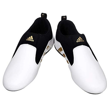 adidas Contestant Pro Ultralight Martial Arts Kung Fu Taekwondo Indoor Mat Training Shoes - White Gold - Size 8 (260mm)