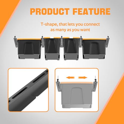 Ultrawall Overhead Garage Storage Rack, Heavy Duty Ceiling Storage Rack, 26 Inch Adjustable Ceiling Bin Storage System, 5 Sets for 4 Bins - style: For 4 Bins