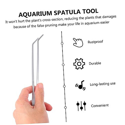 1set Aquarium Aquascaping Tools Kit Scissors Tweezers Spatula for Fish Tank Maintenance for Water Plants Substrate Gravel Care
