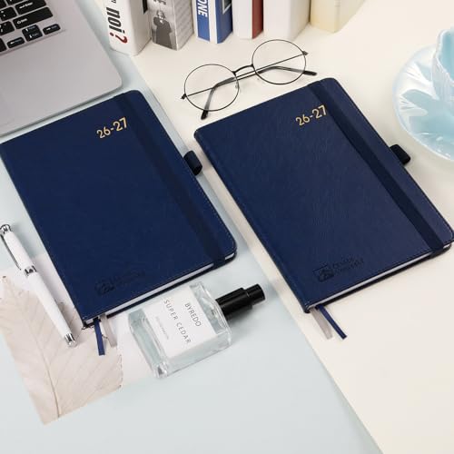 2026-2027 Planner - Academic Planner 2026-2027 Weekly Monthly Planner, July 2026 - June 2027, 5.7'' x 8.4'', Thick Paper, Leather Cover, Pen Holder, Back Pocket, Perfect Daily Organizer - Navy Blue - color: Navy Blue