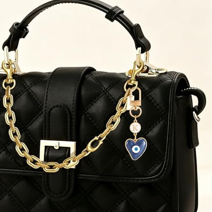 XGALBLA Small Evil Eye Keychains Initial Letter Key Chains for Women Men Car Key Bag Purse Charm- Good Luck Amulet Protection - color: Evil Eye 1-k