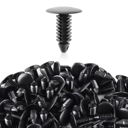 AUTOKAY 100Pcs 8mm Bumper Clips Auto Car Hole Plastic Rivets Fastener | Retainer Clips Fender Push Pin Fits for GM #1605396, 1595864 for Chrysler 6030441 for Ford 388577S, W705589-S300