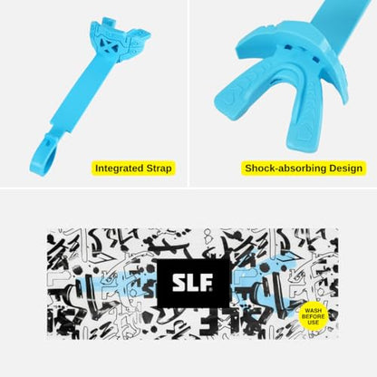 SLEEFS X Sky Blue Football Mouth Guard - Lip/Mouthguard with Helmet Strap - Lip/Teeth Protector Mouthpiece - Moldable - for Youth/Adults, Men & Women Mouth Guard, Maximum Air Flow, All Sports - color: Sky Blue