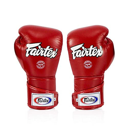 Fairtex BGV6 Angular Boxing Gloves, Locked Thumb Muay Thai MMA Kickboxing | Premium synthetic body with triple-layer foam padding. Joint protection and firm wrist support safeguard hands on heavy bags - color: Red, size: 12oz