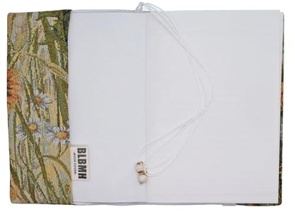 BLBMH A5 Fabric Book Cover for Paperback Journal Notebook- WD Dandelion - color: Wd Dandelion, size: 8.3in