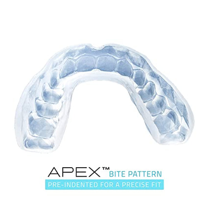 GuardLab APEX Mouthguard w/Case | Football, Basketball, Boxing, Wrestling, Soccer, Karate, Hockey, MMA | Adult & Youth | Pre-Indented for a Precise Fit (APEX/Standard Black, Medium) - color: Black, size: Medium
