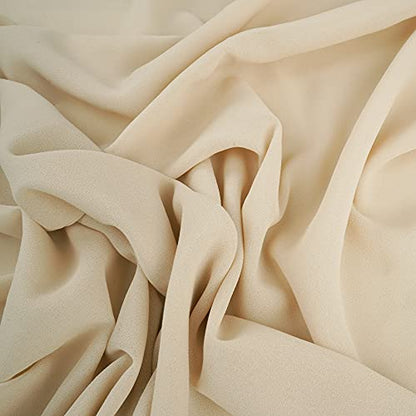 YOUR SMILE for Women Lightweight Breathable Solid Color Soft Chiffon Long Fashion Scarves Sun-proof Shawls Wrap - color: Beige
