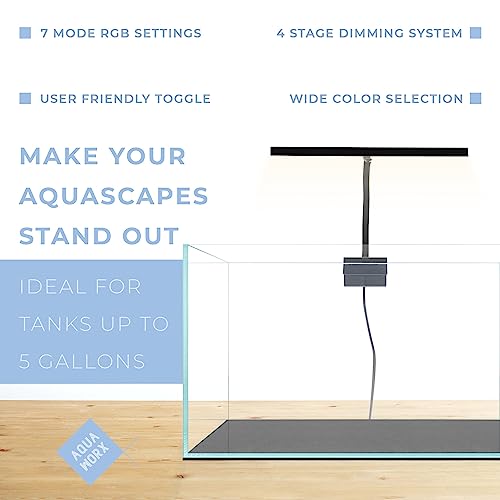 EOS LED Aquarium Light - Adjustable Gooseneck With 7-Mode RGB Settings - Ideal for Planted Tanks, Fish Tanks, Nano Aquariums - N5 RGB - color: N5 RGB