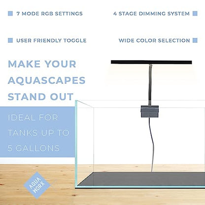 EOS LED Aquarium Light - Adjustable Gooseneck With 7-Mode RGB Settings - Ideal for Planted Tanks, Fish Tanks, Nano Aquariums - N5 RGB - color: N5 RGB