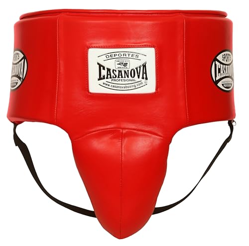 Casanova Boxing® Groin Kidney Foul Protector Cup Gaurd - Boxing, Martial Arts, MMA, Kickboxing, Muay Thai, Contact Sport, Sparring, Heavy Bag Training - Red - size: Large / Extra Large