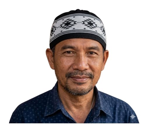 Set 2 PCS Muslim Beanies Kufi Hat for Men AMN-225B Skull Cap Islam Taqiyah Takke Eid Ramadan Gift - color: Color H
