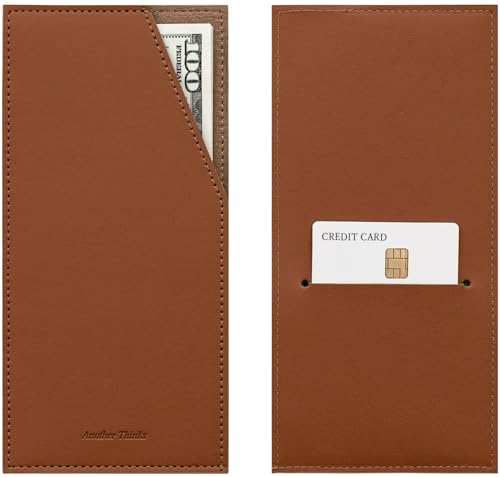 carrotez PU Leather Card and Cash Envelope for Travel and Budgeting - Brown - color: Brown