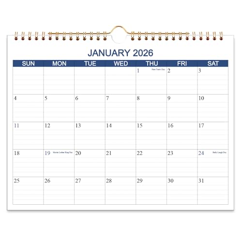 Calendar 2026 2027 - Wall Calendar Runs Apr 2026 to Jun 2027-15 Months Calendar Planner with Thick Paper for Planning and Organizing for Home or Office, Blue Hanging Calendars, 8.5 x 11 Inches Calendars 26 2027 - color: Blue