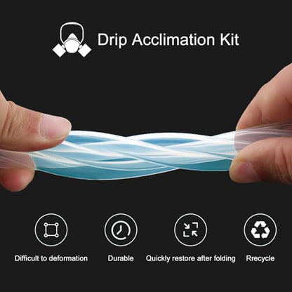 Drip Acclimation Kit for Saltwater and Freshwater Aquariums, Fish Tanks, Ensure Smooth Transition for Coral, Shrimp, Marine Fish, Navigation System Live Koi Fish, Plant Decor Security