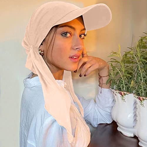 Hijab Scarf for Women Baseball Curved Brim Cap | Soft Breathable Cotton, Lightweight Feel, Adjustable Strap, Curved Brim, Summer Wear, Outdoor Activity, Casual Daily Use - color: 05#_khaki