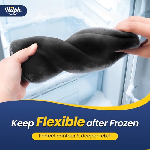 Hilph 3D Double-Layer Gel Shoulder Ice Pack Wrap Rotator Cuff Cold Therapy | Reusable Flexible Shuolder Ice Sleeve for Surgery Recovery, Muscle Relaxation & Swelling, Easy to Wear & Adjustable, Large - size: Large