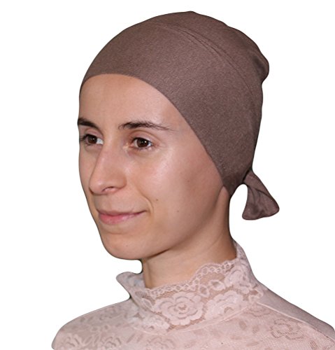 Modefa Firdevs Luxury Jersey Islamic Turkish Hijab Underscarf Cap Bonnet - color: Mink