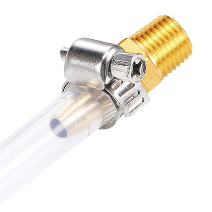 Uenede Brass 1/8" NPT Male to 3/8" Hose Barbed Fittings, 6PCS | Barb Pipe Fittings with Clamps Air Line Repair Connectors for Water Oil Gas - size: 3/8"Barb, style: 1/8"NPT Male