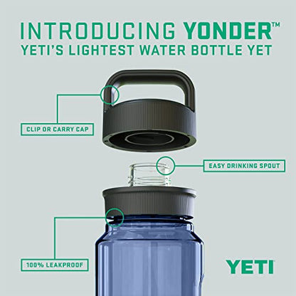 YETI Yonder Water Bottle with Yonder Chug Cap, Lightweight, Leakproof and BPA-Free - color: Navy, style: 34oz