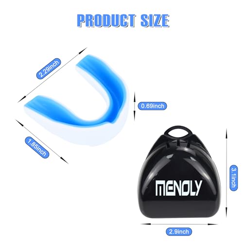 MENOLY 6 Pack Youth Mouth Guard, Sport Mouth Guard with 6 Portable Cases for Football Basketball Boxing MMA Wrestling Hockey - size: Youth (For 8-14 Year old)