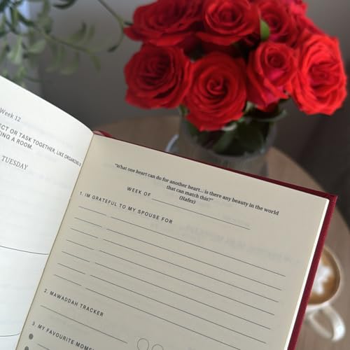 Mawaddah Marriage Journal: A 52-Week Guided Islamic Journal for Strengthening Love, Communication, and Connection in Marriage - Great Gift for Eid, Wedding and Nikkah
