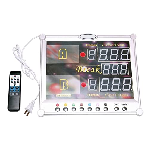 Digital Scoreboard, Multisport Indoor Scoreboard Snooker Pool Billiard Sport Game Electronic Scoreboard Counter with Wireless Remoute Controler