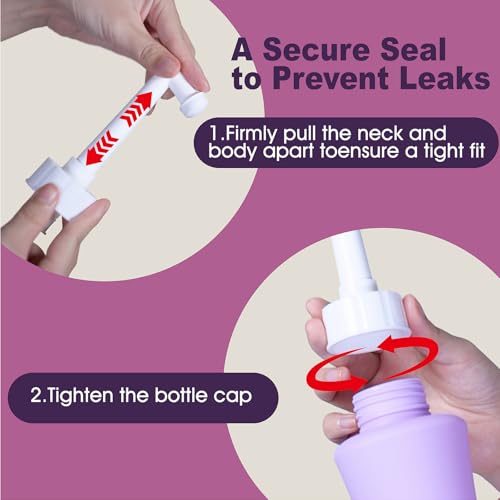 Peri Bottle for Postpartum, Portable Bidet, Perineal Bottle for Postpartum Essential, 17 OZ Upside Down Peri Bottle for Postpartum Recovery, Postpartum Care with Carrying Bag (Purple, L) - size: L