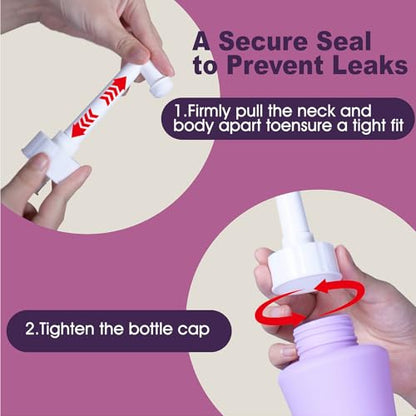 Peri Bottle for Postpartum, Portable Bidet, Perineal Bottle for Postpartum Essential, 17 OZ Upside Down Peri Bottle for Postpartum Recovery, Postpartum Care with Carrying Bag (Purple, L) - size: L