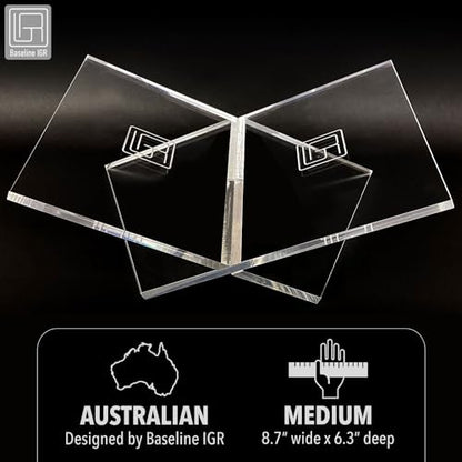 Medium Clear Acrylic Book Stand, 8.7” x 6.3” x 3.6”, Acrylic Book Holder, Open Bookstand for Display and Reading Cookbooks, Art Books, Bibles, Magazines - Home and Office - color: Clear, size: Medium